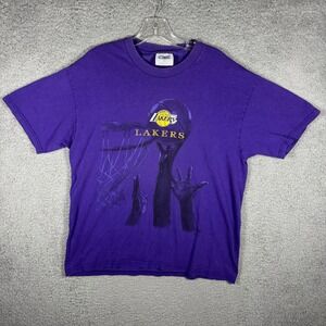 Vintage 1996 Los Angeles Lakers CSA Purple Graphic T-Shirt Men Large Made in USA